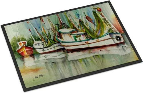 Miniatura 124 de Caroline's Treasures JMK1017JMAT - Tapete de caza de rana garza azul, 24 x 36 pulgadas, tapete para puerta delantera, interior y exterior