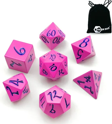 Miniatura 11 de Bescon Antiguo Latón Sólido Metal Poliédrico D&D dados Set de 7 cobre antiguo Metal RPG Juego de rol Juego de dados 7pcs Set
