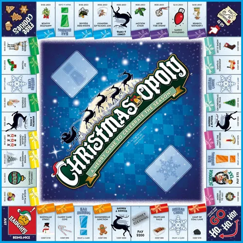 Miniatura 4 de Late for the Sky Juego de mesa Christmas-Opoly: juego de fiesta familiar para 2 a 6 jugadores, a partir de 8 años, juego festivo para coleccionar
