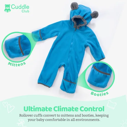 Miniatura 3 de Enterizo de vellón para bebé, rómper de una sola pieza con capucha para niños, ropa para exteriores, chaqueta infantil