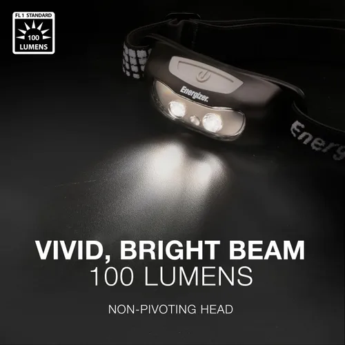 Miniatura 8 de Energizer Universal+ - Linterna frontal LED (paquete de 2), lámpara de cabeza brillante para exteriores, luz de campamento y emergencia, IPX4