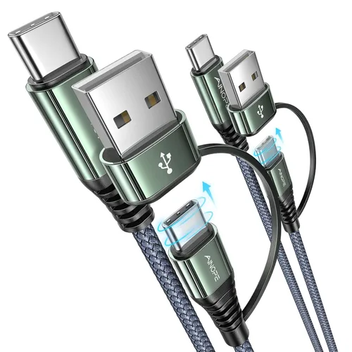 Miniatura 19 de Cable AINOPE USB C a USB C, Cable USB C de 1.8 m de Carga Rápida con Adaptador USB a USB C, Cable USB a USBC de 60W para iPhone 17 Pro Max Air, Negro