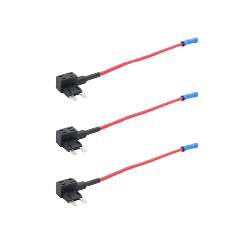 Miniatura 4 de Kit surtido de fusibles tipo mini cuchilla para automóvil, camión, 81 piezas + 3 piezas de adaptador de grifo de mini fusible de calibre 16