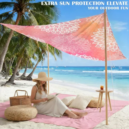 Miniatura 133 de Famstar Beach Blanket Oversized Extra Large 78"X81"/10'X9',Waterproof Sandproof Beach Blanket 2-8 Adults Lightweight Durable for Travel Camping