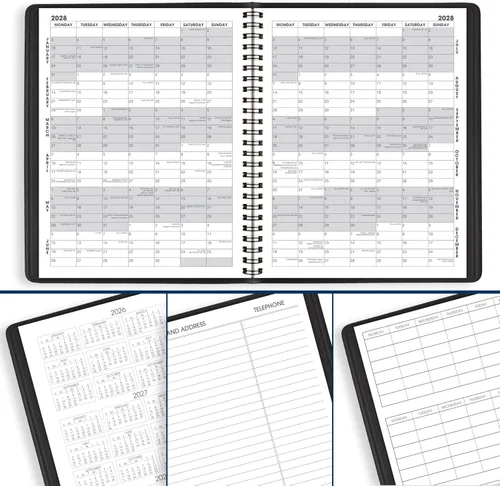 Miniatura 5 de AT-A-GLANCE Planificador 2026-2027 - Calendario académico mensual de 18 meses de julio a diciembre, 7 x 8-3/4 pulgadas, negro (7012705)