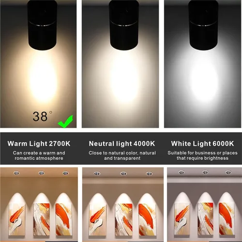 Miniatura 4 de Bombillas LED MR16 de 3 W (equivalente a halógeno de 35 W), base GU5.3 de 2700 K, foco de 12 V, 300 lm, para iluminación de riel empotrada
