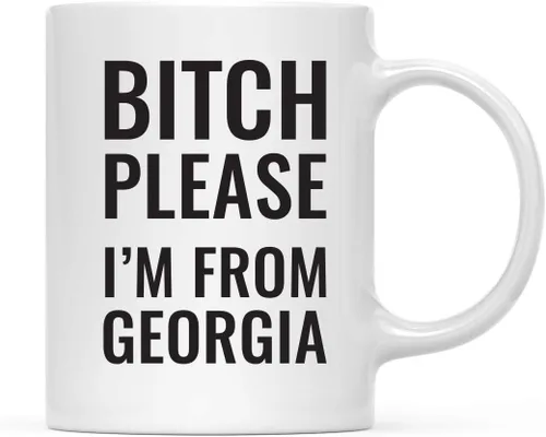 Miniatura 36 de Andaz Press Taza de café de 11 onzas, regalo de broma, Bitch Please I'm from Alabama, paquete de 1, incluye caja de regalo, divertidas ideas