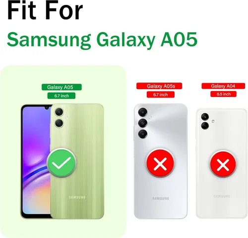 Miniatura 2 de LeYi Funda compatible con Samsumg Galaxy A05 4G: Galaxy A05 4G con resistente a los golpes, 3 en 1 de cuerpo completo, protección resistente