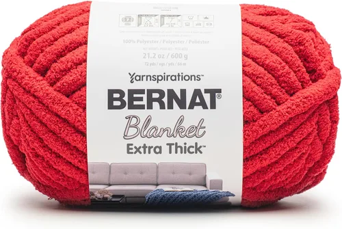 Miniatura 44 de Bernat - Hilo para manta extra grueso color niebla azul - 1 paquete de 21.12 oz/598.74 g - 100% poliéster - #7 Jumbo - 72 yardas - Hilo grueso