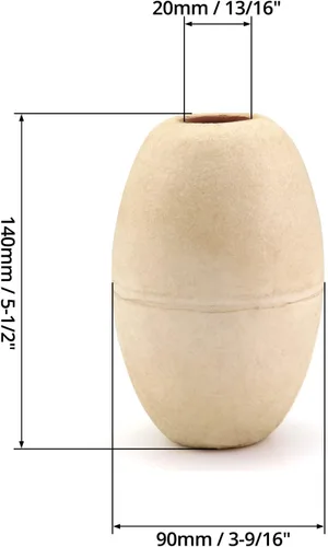 Miniatura 6 de QWORK Paquete de 6 flotadores ovalados para agua, flotadores de boya de 3.5 x 5.5 pulgadas con agujero central de 1/2 pulgada, boya de plástico duro