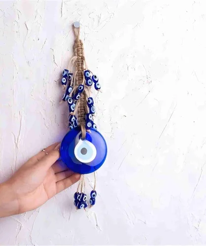 Miniatura 4 de Talismán de cristal azul contra el mal de ojo con cuentas pequeñas, dije de buena suerte, hogar, oficina, decoración del automóvil, jardín, adorno
