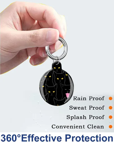 Miniatura 6 de ANDRIU Funda compatible con Air Tag, funda protectora con soporte para llavero de bucle, resistente a los arañazos para cartera, equipaje, perro