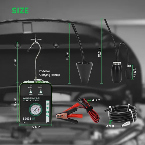 Miniatura 6 de Haoguo Máquina de humo automotriz, probador de fugas de humo EVAP de modo dual para automóvil, bomba de aire integrada y generador de humo