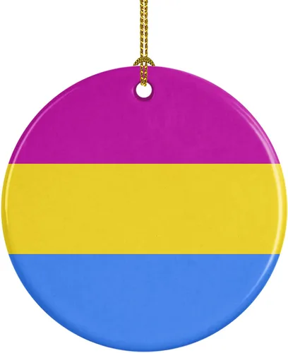Miniatura 9 de Caroline's Treasures Trigender Pride - Adorno de cerámica para colgar en el árbol de Navidad, para el hogar, Navidad, fiestas, regalo, 3 pulgadas