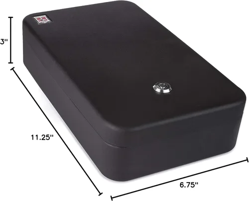 Miniatura 9 de Caja fuerte para cajones de medicamentos (cerradura de llave, 11-3/4 pulgadas de largo x 7 pulgadas de ancho x 2-7/8 pulgadas de alto)
