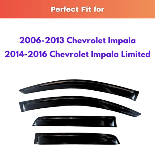 Miniatura 610 de KPY Visor de ventana compatible con Kia Soul 2009-2013, Protector contra lluvia de 4 unidades, deflectores de ventilación de ventana lateral