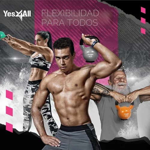 Miniatura 8 de Yes4All Juego de pesas rusas con base de goma, pesas rusas para mujer, pesas rusas de entrenamiento de fuerza (10-65 libras)