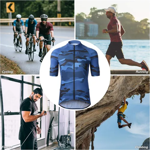 Miniatura 6 de CATENA Maillot de ciclismo para hombre, transpirable, manga corta, ropa de bicicleta, secado rápido