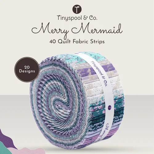 Miniatura 2 de Tinyspool & Co. Tiras de tela de rollo de gelatina para acolchar, manualidades y costura, paquete surtido de 40 tiras, algodón suave para manta
