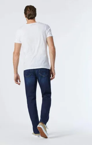 Miniatura 5 de Mavi Jeans Mens Zach ascenso Regular pierna recta en azul negro Williamsburg