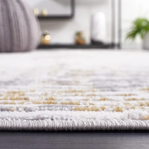 Miniatura 5 de SAFAVIEH Palma Collection - Alfombra de pasillo, 2 pies 2 pulgadas x 9 pies, color beige y gris, diseño geométrico, ideal para zonas de alto tráfico