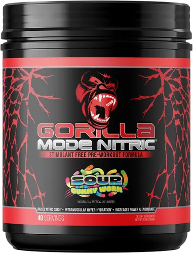 Miniatura 13 de Gorilla Mode Nitric - Preentrenamiento Sin Estimulantes Mejorado – El Mejor Sabor y Más Efectivo Preentrenamiento Sin Estimulantes/Bombas Masivas ·