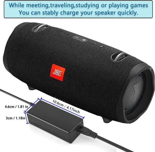 Miniatura 4 de Reemplazo de 19 V para cargador JBL Xtreme 2, compatible con JBL Xtreme 1 2, Extreme 1 2, Boombox 1 2 altavoz Bluetooth inalámbrico portátil