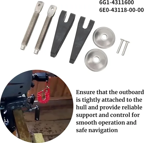 Miniatura 2 de Acouto Juego de mango de tornillo de abrazadera de motor fuera de borda 6G1-4311600 6E0-43118-00-00 Ahorradores para soporte de motor fuera de borda