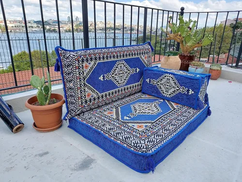 Miniatura 5 de arabicsofa Sofá de piso pequeño - Sofá modular turco hecho a mano con asientos bajos estilo Majlis