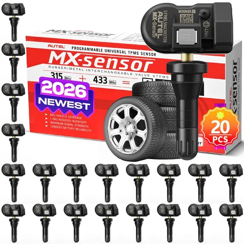 Miniatura 11 de Autel Sensores TPMS, sensores de presión de neumáticos 2 en 1 (315 MHz + 433 MHz), herramienta TPMS programable con sensor MX universal a presión