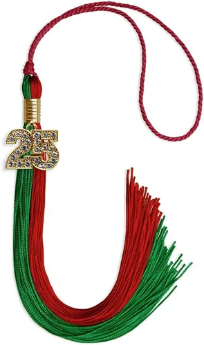 Miniatura 108 de Endea Graduation Borla de doble color con dije dorado (negro/oro brillante, 2022)