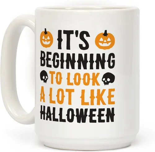 Miniatura 139 de LookHUMAN Taza de Café de Halloween – Halloween Is Meowgical Tazas, Taza de Café Espeluznante Idea de Regalos de Taza, 15 Onzas 10-Blanco