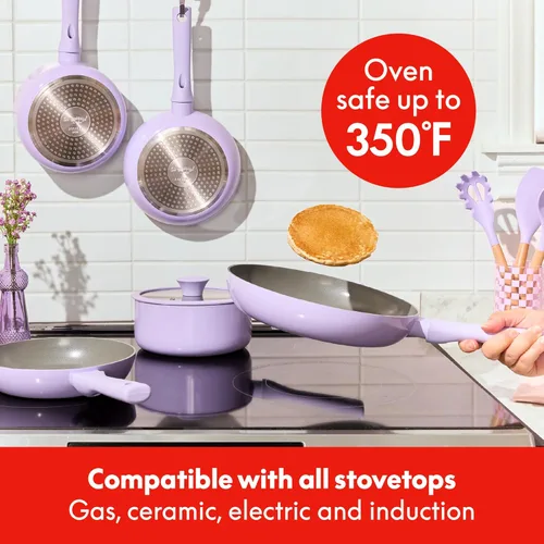 Miniatura 7 de So Yummy by bella - Juego de utensilios de cocina de 12 piezas con revestimiento antiadherente de cerámica EverGood™ y utensilios de silicona