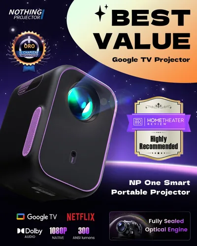 Miniatura 2 de Proyector de TV Google con WiFi Bluetooth, Soporte Full Ultra HD 1080P 4K, Proyección Inteligente para Cine en Casa, Mini Proyector Portátil al Aire