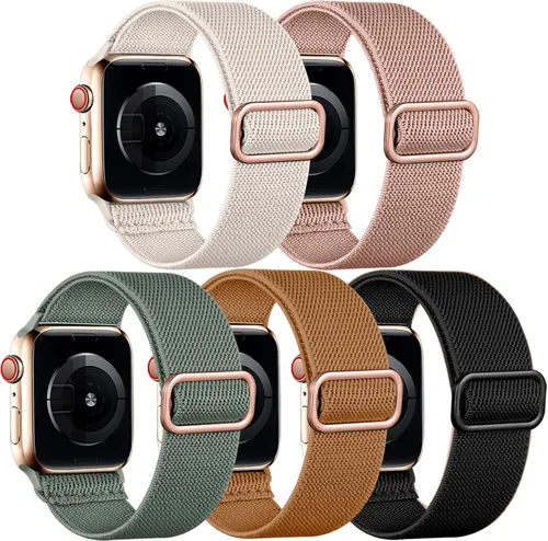 Miniatura 17 de Easuny Bandas elásticas bohemias compatibles con Apple Watch de 1.5 pulgadas, 1.57 pulgadas, 1.65 pulgadas y de 1.73 pulgadas para mujeres, hombres