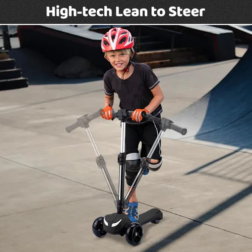 Miniatura 6 de Patinete eléctrico de 24V para niños con motor potente de 150W, acelerador de pulgar, pantalla LCD, Bluetooth, luz en el manillar, plataforma