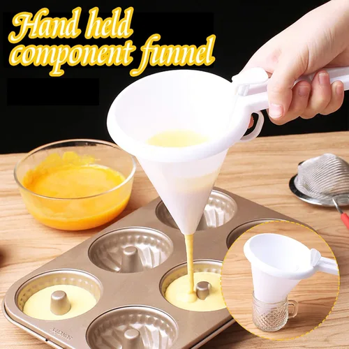 Miniatura 2 de Dispensador de pastel de taza de porciones de mano, dispensador de masa para panqueques, embudo para tartas, postres, dispensador de crema