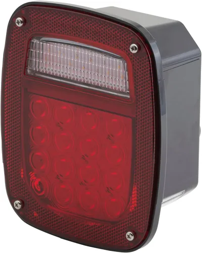 Miniatura 26 de Grote 54672 Luces LED Ovaladas de 6" de Parada/Cola/Giro con Luces de Reversa Integradas - Terminación de Pin Macho Rojo