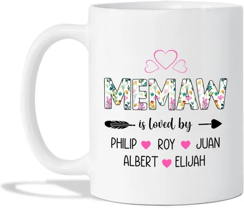 Miniatura 7 de Taza de café con texto en inglés "Best Memaw Ever", taza de cerámica personalizada con memaw única, taza de cerámica con la frase "Best Memaw Ever
