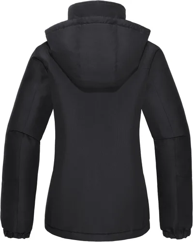 Miniatura 2 de CAMELSPORTS Chaqueta impermeable de esquí de montaña para mujer, con forro polar, impermeable, resistente al viento, con capucha para otoño e