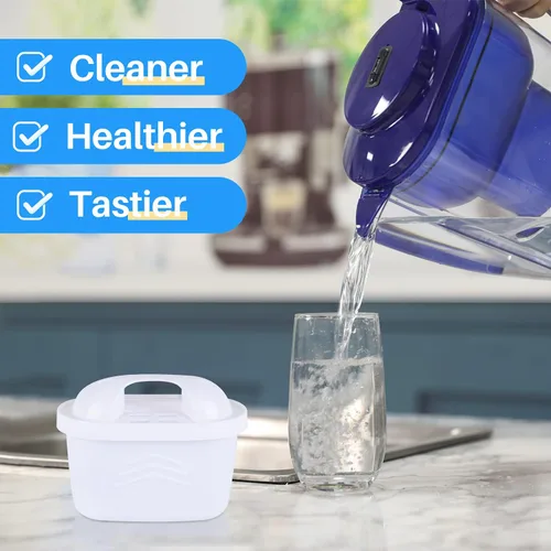 Miniatura 7 de ICEPURE JFC001 Filtro de agua para jarra compatible con Brita Maxtra+/Maxtra/Mava, 1001122, reduce el cloro y la cal, paquete de 3