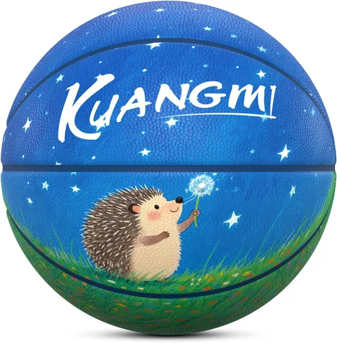 Miniatura 9 de Kuangmi Baloncesto para niños, tamaño juvenil 5 (27.5 pulgadas), tamaño infantil 4 (25.5 pulgadas), para niños y niñas, para interiores