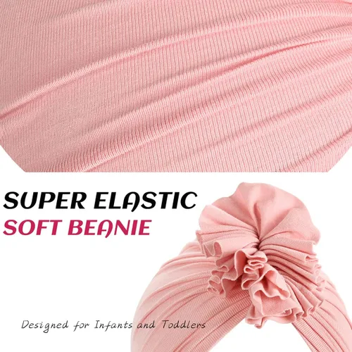 Miniatura 3 de Turbante para bebé, sombrero de niña, turbante para niñas pequeñas, sombreros turbantes para bebés y niñas pequeñas con gorro de lazo
