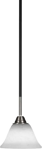 Miniatura 138 de Toltec Lighting Paramount - Mini colgante de 1 luz en acabado negro mate con cristal de arte perla de 7 pulgadas y estilo negro