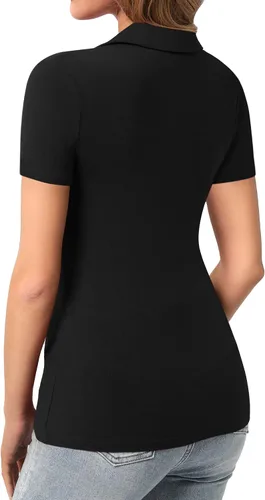 Miniatura 3 de HERLOLLYCHIPS Camiseta tipo polo de manga larga con cuello en V y botones para mujer
