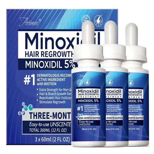 Miniatura 8 de Suero para el crecimiento del cabello de minoxidil al 5% para hombres y mujeres con biotina: minoxidil para hombres y mujeres, 5 por ciento