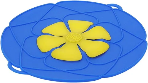 Miniatura 3 de Sscon Tapón antiderrames de 10 pulgadas, tapa antiderrames para sartenes y ollas, 1 unidad, color azul