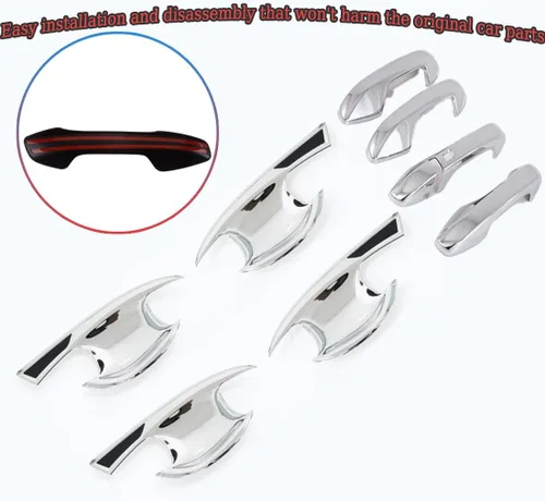 Miniatura 5 de MUXEE 9 piezas de cubierta para manija de puerta exterior, cubierta para manija de puerta en forma de cuenco para Kia Forte K3 2019 2020 2021 2022