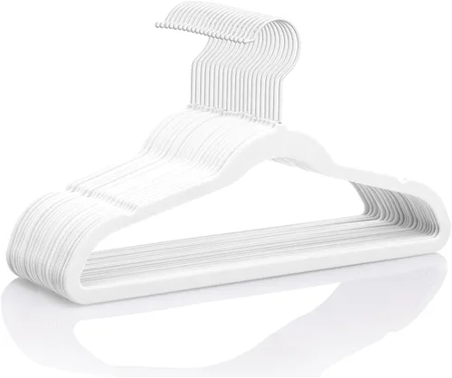 Miniatura 13 de MIZGI Perchas de terciopelo para niños, perchas antideslizantes para niños grandes, perchas de 14 pulgadas para jóvenes, ropa para adolescentes