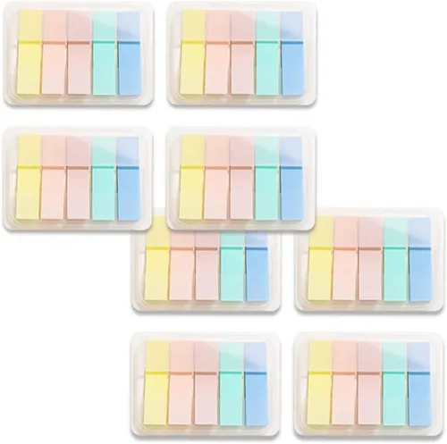 Miniatura 9 de 800 pestañas adhesivas para marcadores de página, notas adhesivas retro, pestañas de índice para escribir, banderas de página de notas surtidas